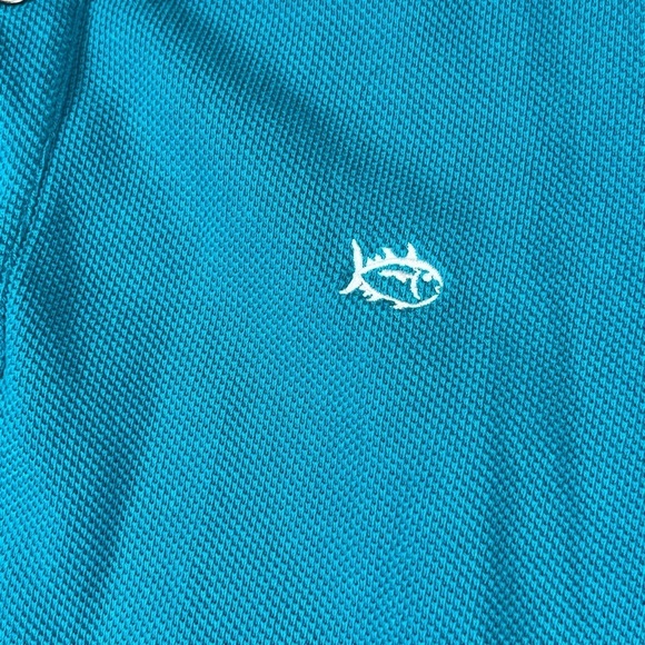 Southern Tide Size Large Heavy Knit Cotton Long Sleeve Polo Shirt Sweater C17 - Picture 3 of 9